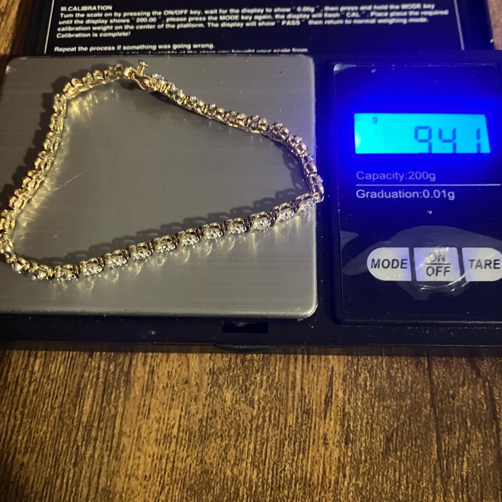 Ross-Simons Gold and Silver Diamond Bracelet - Picture 3 of 5